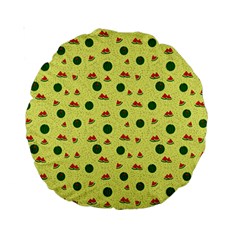 Watermelon Standard 15  Premium Round Cushions by UniqueThings