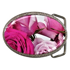 Magenta Roses Belt Buckles by kaleidomarblingart