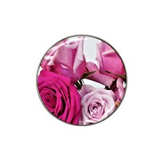 Magenta Roses Hat Clip Ball Marker (10 Pack) by kaleidomarblingart