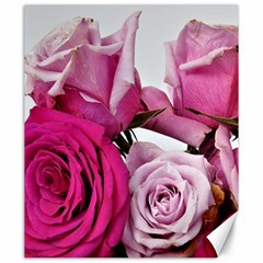 Magenta Roses Canvas 20  X 24  by kaleidomarblingart