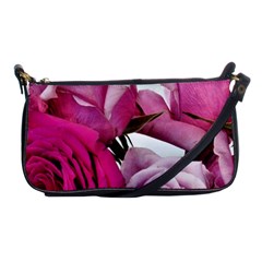 Magenta Roses Shoulder Clutch Bag by kaleidomarblingart