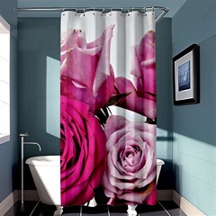 Magenta Roses Shower Curtain 36  X 72  (stall)  by kaleidomarblingart