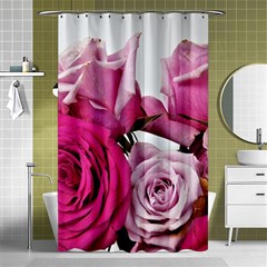 Magenta Roses Shower Curtain 48  X 72  (small)  by kaleidomarblingart