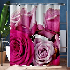 Magenta Roses Shower Curtain 60  X 72  (medium)  by kaleidomarblingart