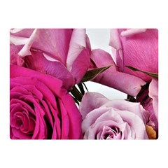 Magenta Roses Double Sided Flano Blanket (mini)  by kaleidomarblingart