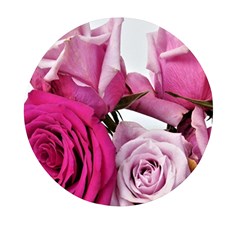 Magenta Roses Mini Round Pill Box (pack Of 3)