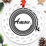 AMOUR Round Filigree Ornament (Two Sides) Back