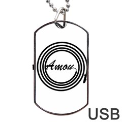 Amour Dog Tag Usb Flash (one Side)