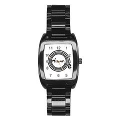 Amour Stainless Steel Barrel Watch