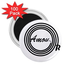 Amour 2 25  Magnets (100 Pack)  by WELCOMEshop