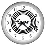 AMOUR Wall Clock (Silver) Front