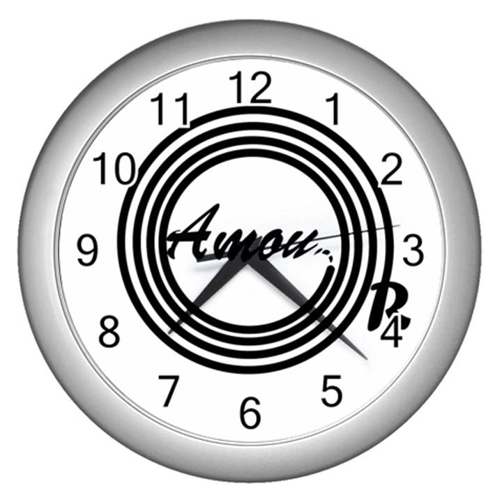 AMOUR Wall Clock (Silver)