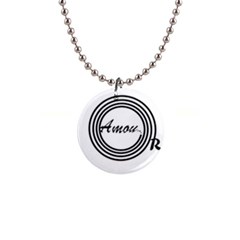 Amour 1  Button Necklace