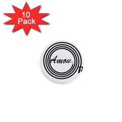 Amour 1  Mini Buttons (10 Pack) 