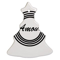 Amour Christmas Tree Ornament (two Sides) by WELCOMEshop