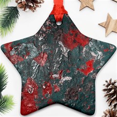 Multicolored Surface Texture Print Ornament (star) by dflcprintsclothing