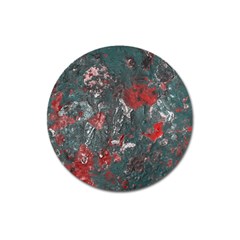 Multicolored Surface Texture Print Magnet 3  (round)