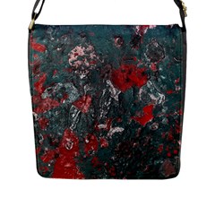 Multicolored Surface Texture Print Flap Closure Messenger Bag (l) by dflcprintsclothing