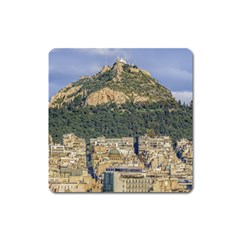 Atenas Aerial View Cityscape Photo Square Magnet by dflcprintsclothing