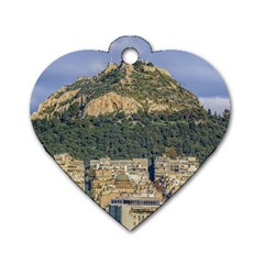 Atenas Aerial View Cityscape Photo Dog Tag Heart (one Side) by dflcprintsclothing