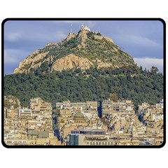 Atenas Aerial View Cityscape Photo Fleece Blanket (medium)  by dflcprintsclothing