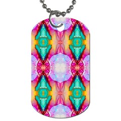 Colorful Abstract Painting E Dog Tag (one Side)