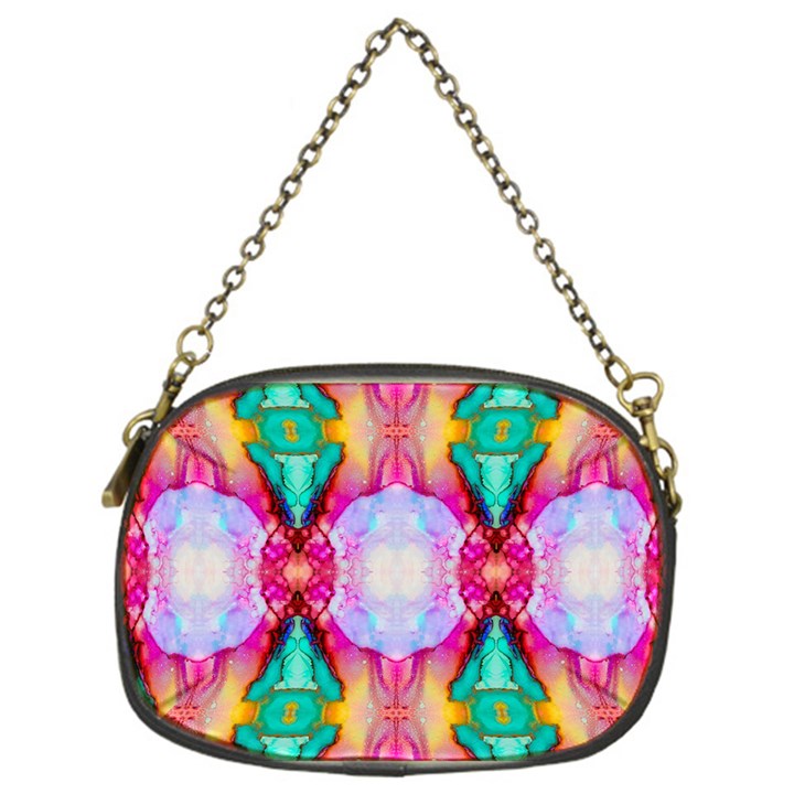 Colorful Abstract Painting E Chain Purse (One Side)