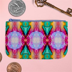 Colorful Abstract Painting E Large Coin Purse by gloriasanchez