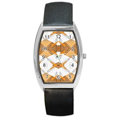 Abstract African Pattern Barrel Style Metal Watch by gloriasanchez