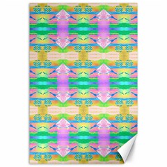 Colorful Neon Pattern  Canvas 24  X 36  by gloriasanchez