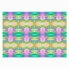 Colorful Neon Pattern  Large Glasses Cloth (2 Sides) by gloriasanchez