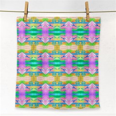 Colorful Neon Pattern  Face Towel by gloriasanchez