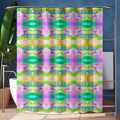 Colorful Neon Pattern  Shower Curtain 60  X 72  (medium)  by gloriasanchez