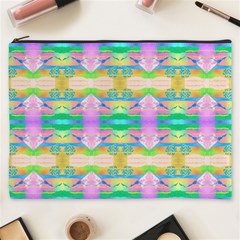 Colorful Neon Pattern  Cosmetic Bag (xxxl) by gloriasanchez