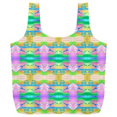 Colorful Neon Pattern  Full Print Recycle Bag (xxl) by gloriasanchez