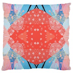 Chic Boho Print E Large Cushion Case (one Side) by gloriasanchez