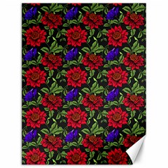 Spanish Passion Floral Pattern Canvas 12  X 16  by gloriasanchez