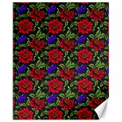 Spanish Passion Floral Pattern Canvas 16  X 20  by gloriasanchez