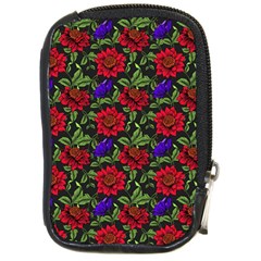 Spanish Passion Floral Pattern Compact Camera Leather Case by gloriasanchez