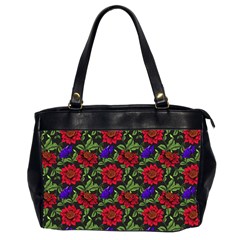 Spanish Passion Floral Pattern Oversize Office Handbag (2 Sides) by gloriasanchez