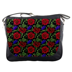 Spanish Passion Floral Pattern Messenger Bag by gloriasanchez