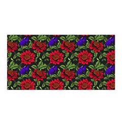 Spanish Passion Floral Pattern Satin Wrap by gloriasanchez