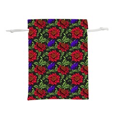 Spanish Passion Floral Pattern Lightweight Drawstring Pouch (s) by gloriasanchez