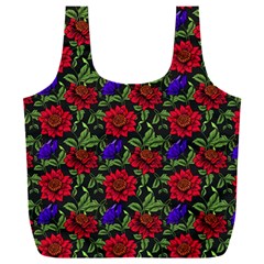 Spanish Passion Floral Pattern Full Print Recycle Bag (xxl) by gloriasanchez