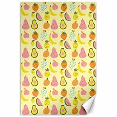 Tropical Fruits Pattern  Canvas 24  X 36 