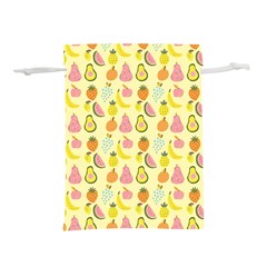 Tropical Fruits Pattern  Lightweight Drawstring Pouch (l) by gloriasanchez