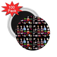 Drawing Collage Black 2 25  Magnets (100 Pack)  by snowwhitegirl