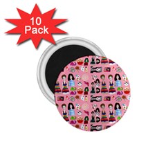 Drawing Collage Pink 1 75  Magnets (10 Pack)  by snowwhitegirl