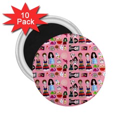 Drawing Collage Pink 2 25  Magnets (10 Pack)  by snowwhitegirl