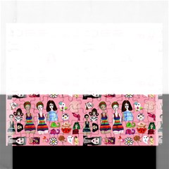 Drawing Collage Pink Rectangular Jigsaw Puzzl by snowwhitegirl